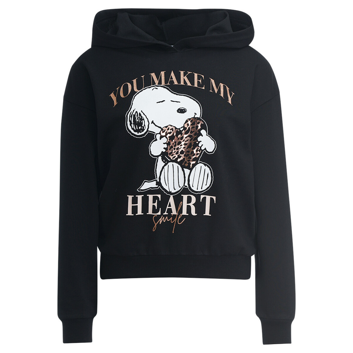 Bild 1 von Snoopy Langarmshirt mit Kapuze SCHWARZ