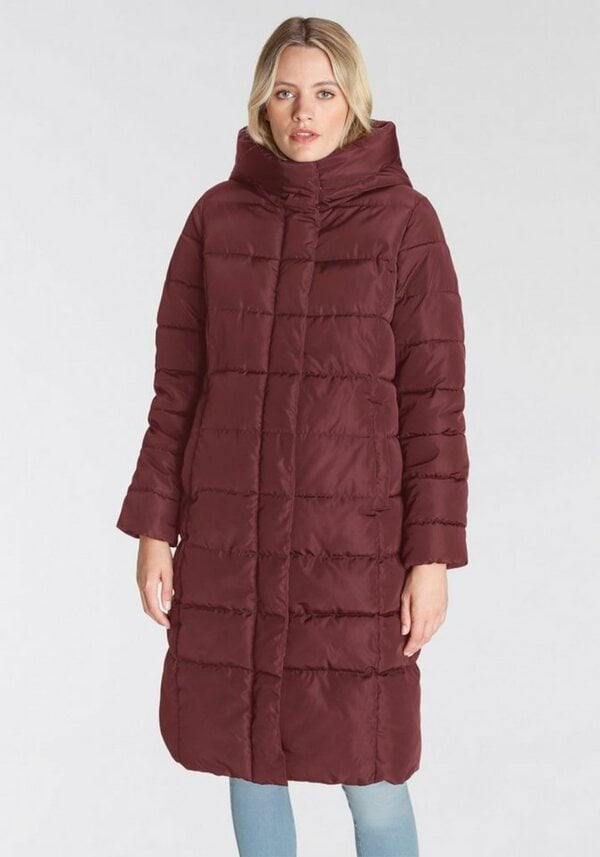 Bild 1 von ONLY Steppmantel ONLTINA PUFFER X LONG COAT OTW mit Kapuze, Rot