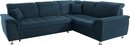 Bild 1 von DOMO collection Ecksofa Franzi, wahlweise mit Kopfteilverstellung (dann Breite: 275 cm), Blau