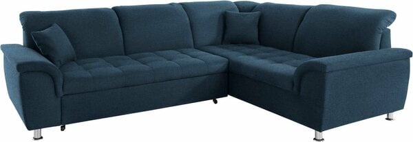 Bild 1 von DOMO collection Ecksofa Franzi, wahlweise mit Kopfteilverstellung (dann Breite: 275 cm), Blau