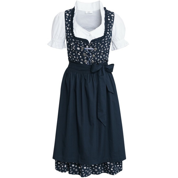 Bild 1 von Damen Dirndl, Bluse und Schürze DUNKELBLAU