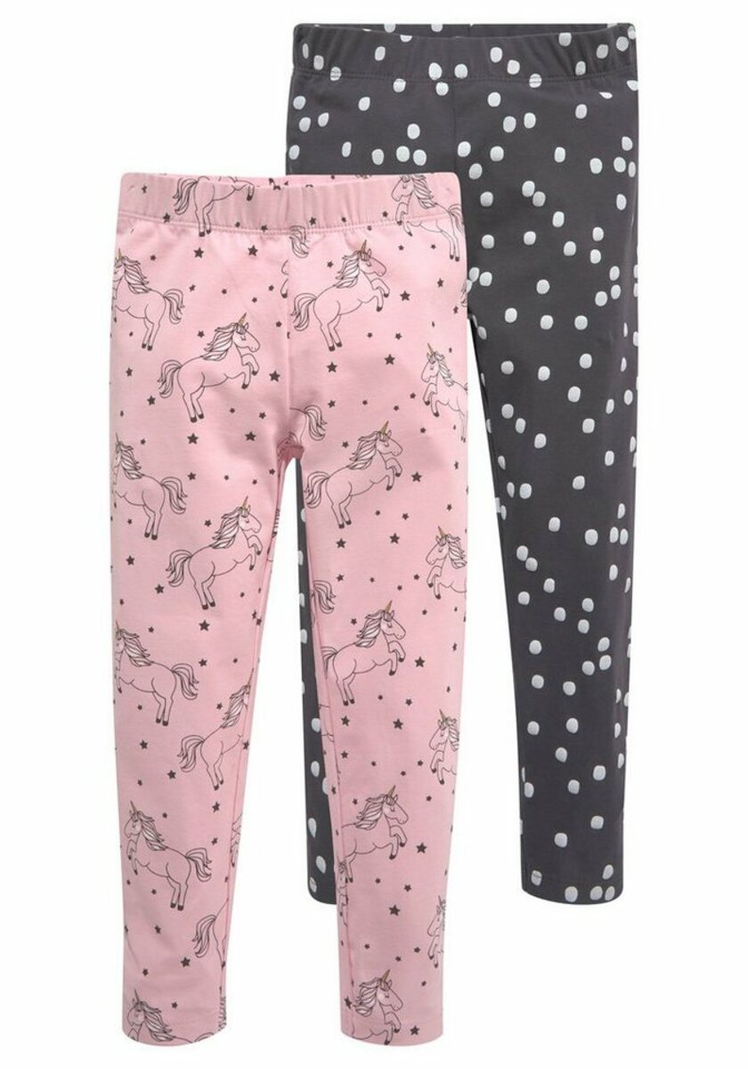 Bild 1 von KIDSWORLD Leggings (Packung) mit 2 Mustervarianten, Bunt|rosa