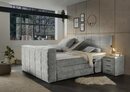 Bild 1 von ED EXCITING DESIGN Boxspringbett Denver, inkl. Motor, Topper und motorisierter TV-Halterung bis 40 Zoll, Grau