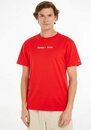 Bild 1 von Tommy Jeans T-Shirt TJM CLASSIC LINEAR LOGO TEE mit Logostickerei, Rot