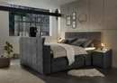Bild 1 von ED EXCITING DESIGN Boxspringbett Denver, inkl. Motor, Topper und motorisierter TV-Halterung bis 40 Zoll, Grau