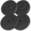 Bild 1 von GORILLA SPORTS Hantelscheiben Hantelscheibenset Kunststoff 30 kg - 2 x 5 - 2 x 10 kg, 30 kg, (4-tlg), Schwarz