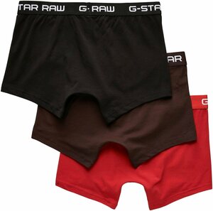 G-Star RAW Boxer Classic trunk clr 3 pack (Packung, 3-St., 3er-Pack), Bunt|rot|schwarz