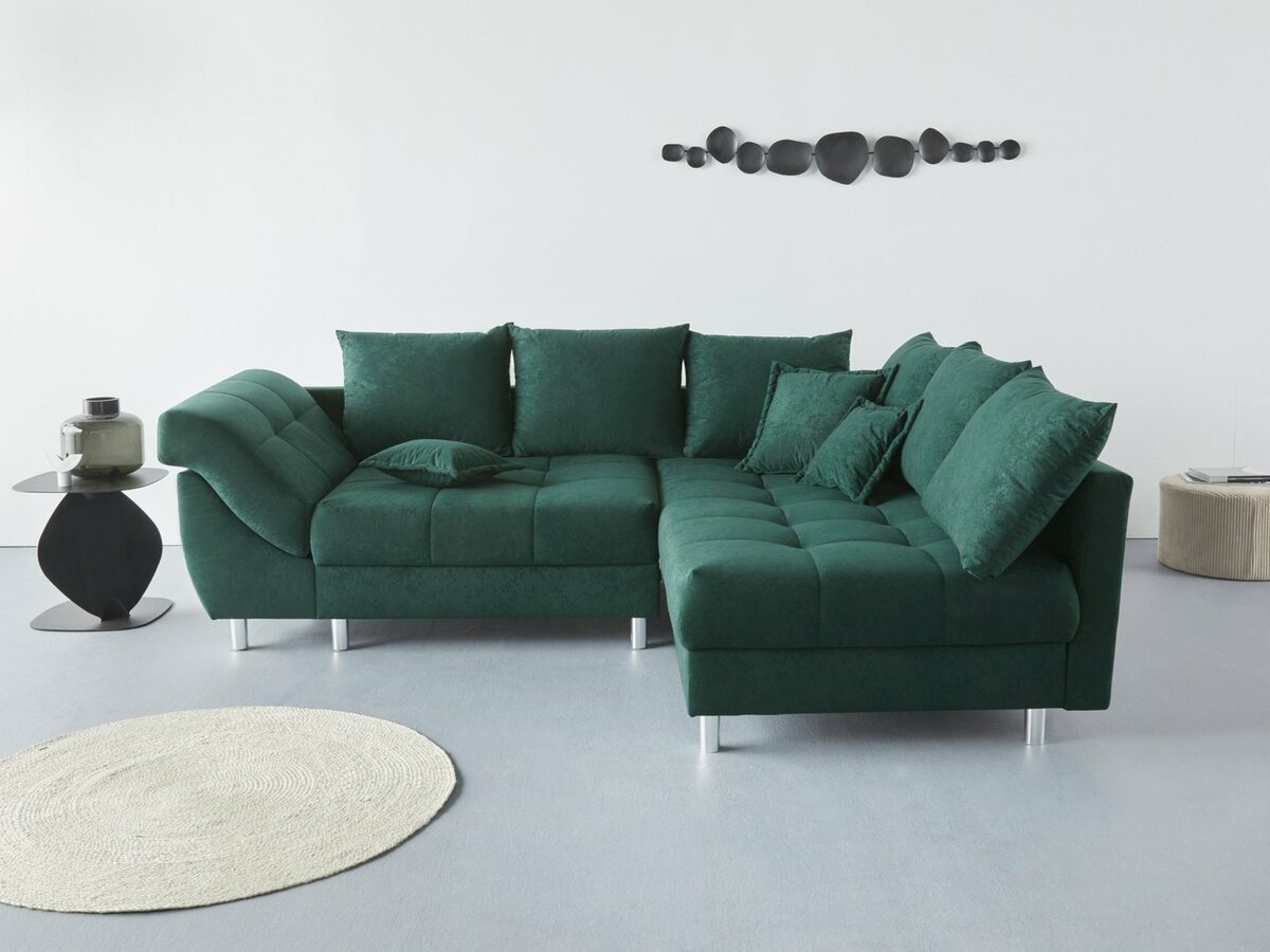 Bild 1 von COLLECTION AB Ecksofa Joseli, inklusive Federkern, Recamiere links oder rechts montierbar, Grün