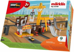 Märklin Modelleisenbahn-Baustelle Märklin my world - Baustellen Station - 72222, Spur H0, Bunt