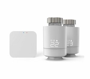 Hama WLAN Heizungssteuerung, Set 2x smart Heizungsthermostat, Hub + Adapter Smart-Home Starter-Set
