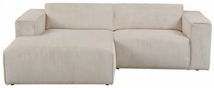 Andas Ecksofa Noord, in besonderer Optik, schöner Sitzkomfort und Keder Verarbeitung, Beige