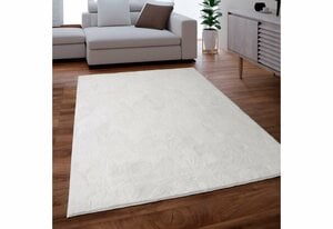 Fellteppich Kunstfell Soft 380, Paco Home, rechteckig, Höhe: 19 mm, Langflor, Kuschelteppich - besonders weich, Uni-Farben, Weiß