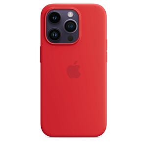 iPhone 14 Pro Silikon Case mit MagSafe - (PRODUCT)RED Handyhülle