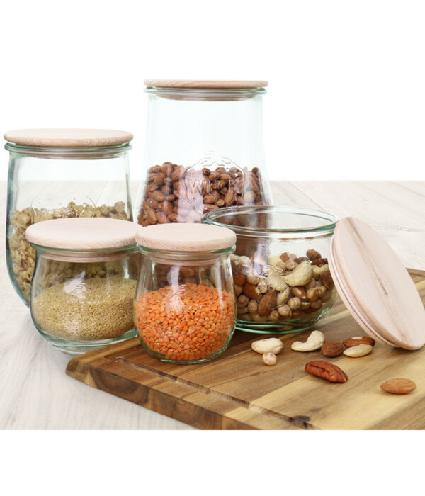 Bild 2 von WECK® Tulpenglas, inkl. Holzdeckel und Schäufelchen, 1000 ml