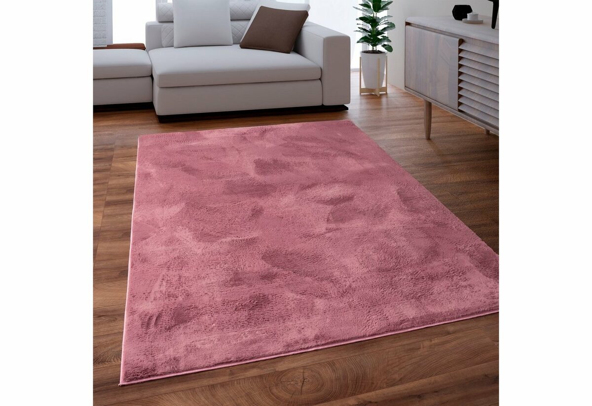 Bild 1 von Fellteppich Kunstfell Soft 380, Paco Home, rechteckig, Höhe: 19 mm, Langflor, Kuschelteppich - besonders weich, Uni-Farben, Rot