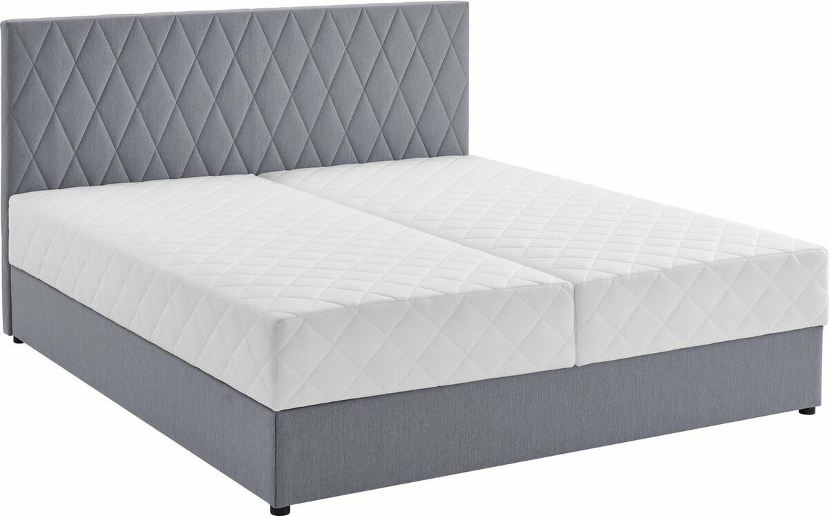 Bild 1 von ATLANTIC home collection Boxbett Benita, mit Taschen-Federkernmatratze und Bettkasten, Grau