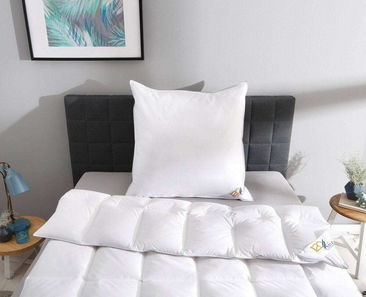 Bild 1 von Daunenbettdecke, Edition 120 Jahre OBB, Bettdecke in Größen 135x200 155x220, OBB, Füllung: 90%Daunen, 10% Federn, Bezug: 100% Baumwolle, und weiteren Größen, für Sommer oder Winter, Weiß