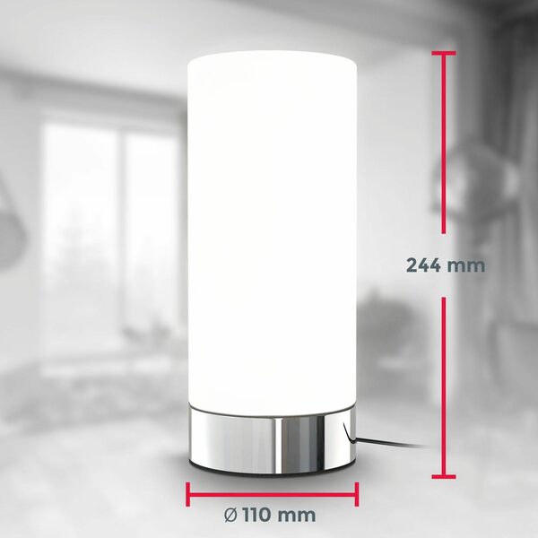 Bild 4 von B.K.Licht Tischleuchte BK_TL1094 Tischlampe, mit Berührungssensor, E14-Fassung, Touchfunktion, Dimmfunktion, ohne Leuchtmittel, Nachttischlampe, Stufen-dimmbar, ohne Leuchtmittel (max. 40W)