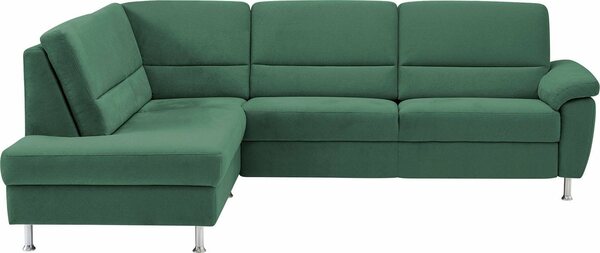 Bild 1 von CALIZZA INTERIORS Ecksofa Onyx, Ottomane links oder rechts, wahlweise mit Bettfunktion, Breite 257 cm, Grün