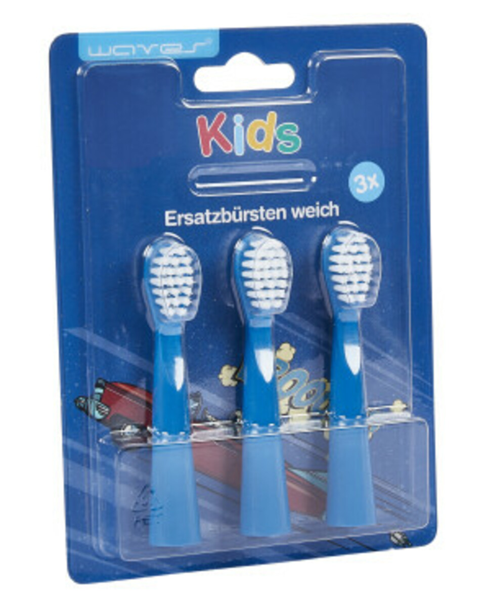 Bild 1 von Zahnbürstenaufsätze
       
    3 Stück  Waves, ETB-129288.1
   
      blau/weiß