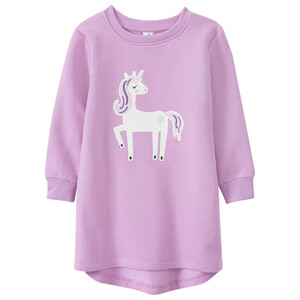 Mädchen Sweatkleid mit Einhorn-Applikation