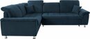 Bild 1 von DOMO collection Ecksofa Franzi, wahlweise mit Kopfteilverstellung (dann Breite: 275 cm), Blau