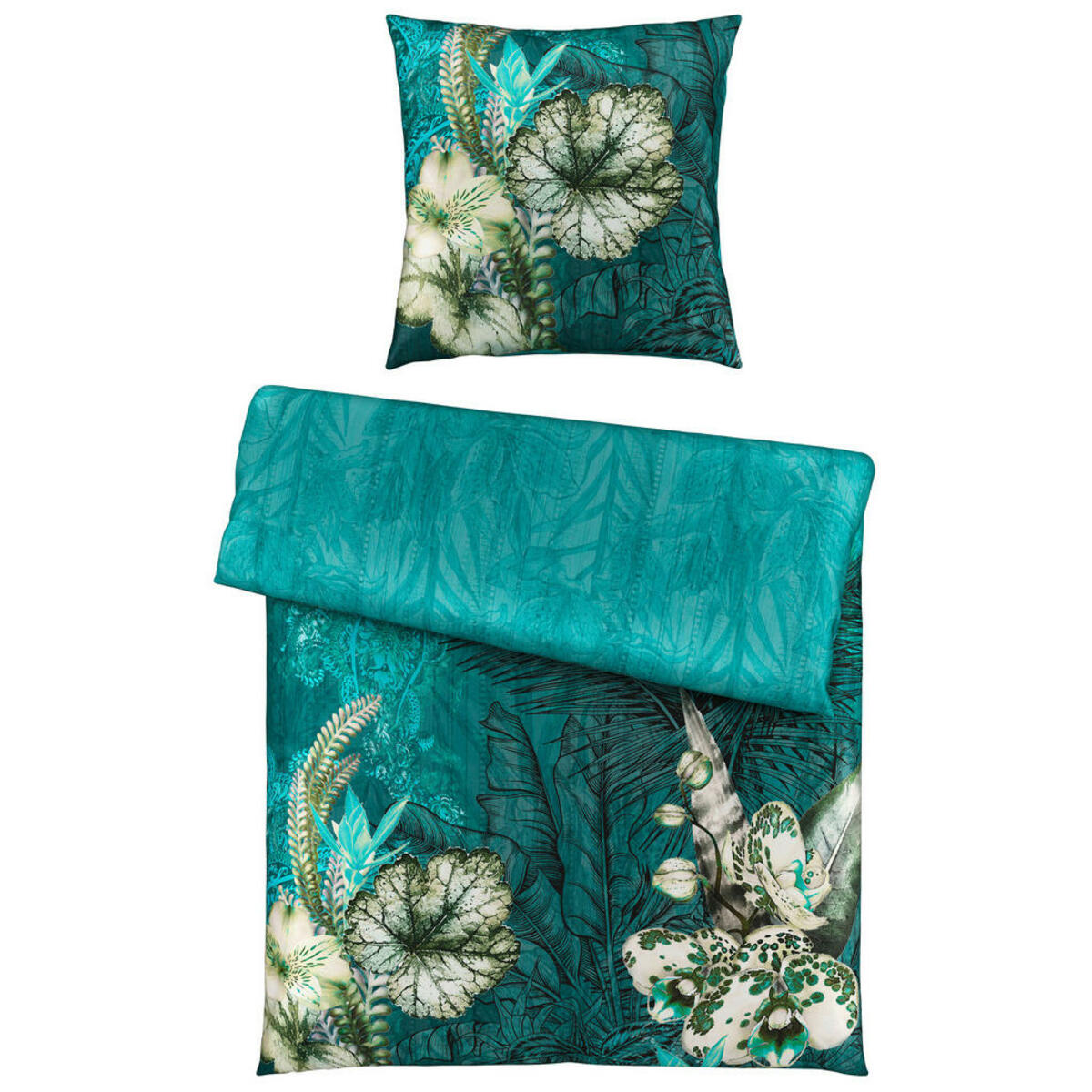 Bild 1 von Esposa Wendebettwäsche, Petrol, Textil, Abstraktes, 135 cm, Textiles Vertrauen - Oeko-Tex®, atmungsaktiv, schadstoffgeprüft, Schlaftextilien, Bettwäsche, Bettwäsche, Wendebettwäsche