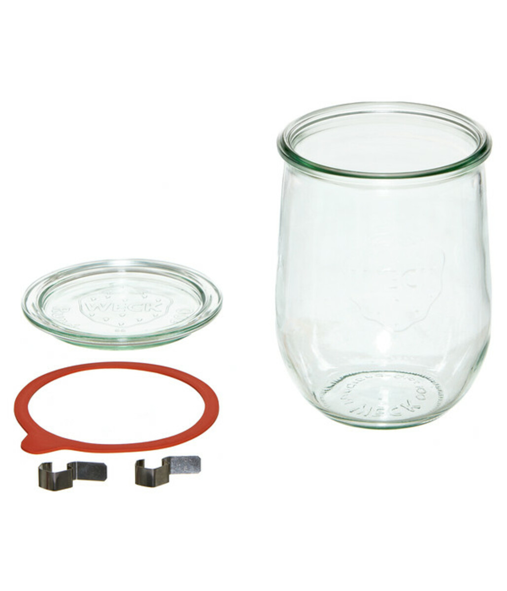 Bild 4 von Dehner WECK® Tulpenglas, 1000 ml, inkl. Einkochringe & Klammern, 4er-Set