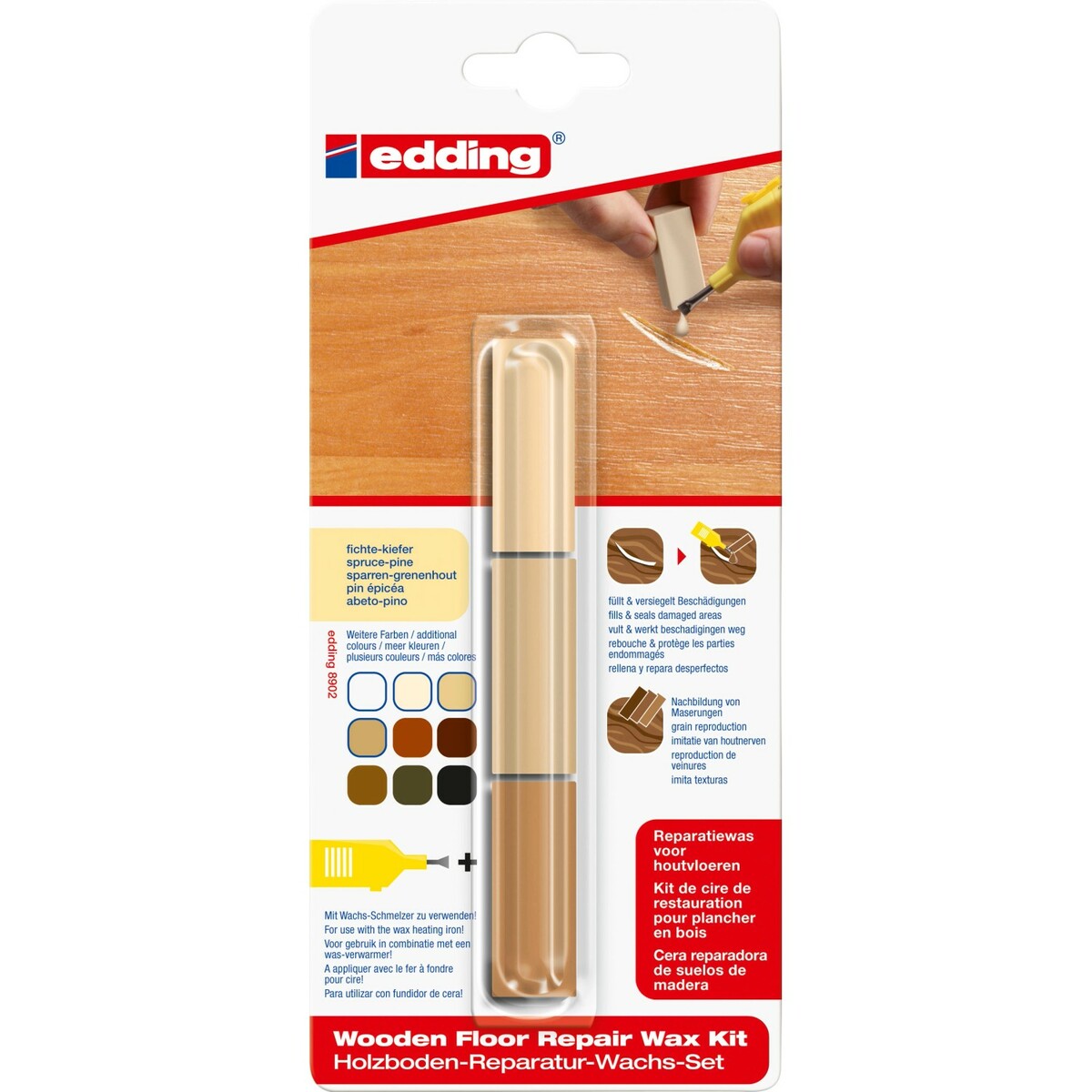 Bild 1 von edding Holzboden Reparaturwachs 8902 Fichte-Kiefer