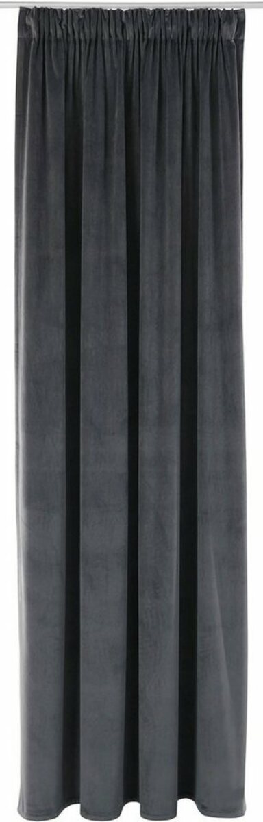 Bild 1 von Vorhang Samt Ladina, LeGer Home by Lena Gercke, Multifunktionsband (1 St), blickdicht, Polyester, blickdicht, gewebt, verschiedene Größen, Grau