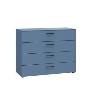 Xora Kommode Primolar Garda, Blau, Metall, 4 Schubladen, 100x79x41 cm, Typenauswahl, Beimöbel erhältlich, stehend, in verschiedenen Größen Holzdekoren erhältlich, Garderobe, Garderoben Kommoden