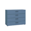 Bild 1 von Xora Kommode Primolar Garda, Blau, Metall, 4 Schubladen, 100x79x41 cm, Typenauswahl, Beimöbel erhältlich, stehend, in verschiedenen Größen Holzdekoren erhältlich, Garderobe, Garderoben Kommoden