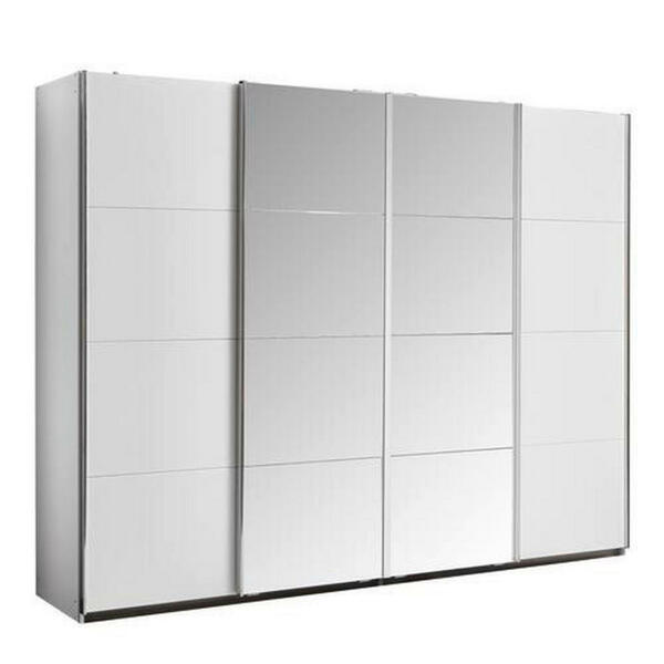 Bild 1 von Carryhome Schwebetürenschrank, Weiß, Holzwerkstoff, 8 Fächer, 316x230x62 cm, Typenauswahl, Beimöbel erhältlich, umfangreiches Zubehör in verschiedenen Größen Holzdekoren erhältlich, Schlafzi
