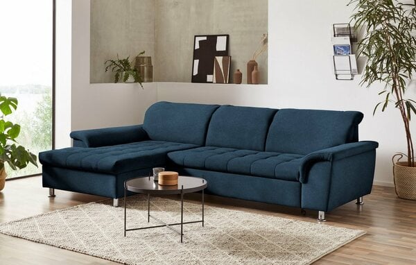 Bild 1 von DOMO collection Ecksofa Franzi, wahlweise mit Kopfteilverstellung (dann Tiefe: 170 cm), Blau