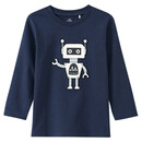 Bild 1 von Kinder Langarmshirt mit Roboter-Applikation