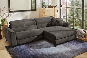 Jockenhöfer Gruppe Ecksofa Double One, mit 2x 120cm breite, elektromotorische Relaxfunktionen, Grau