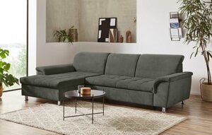 DOMO collection Ecksofa Franzi, wahlweise mit Kopfteilverstellung (dann Tiefe: 170 cm), Grün