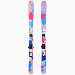 Ski Damen mit Bindung Piste - Cross 150+ floral Blau|gelb|rosa