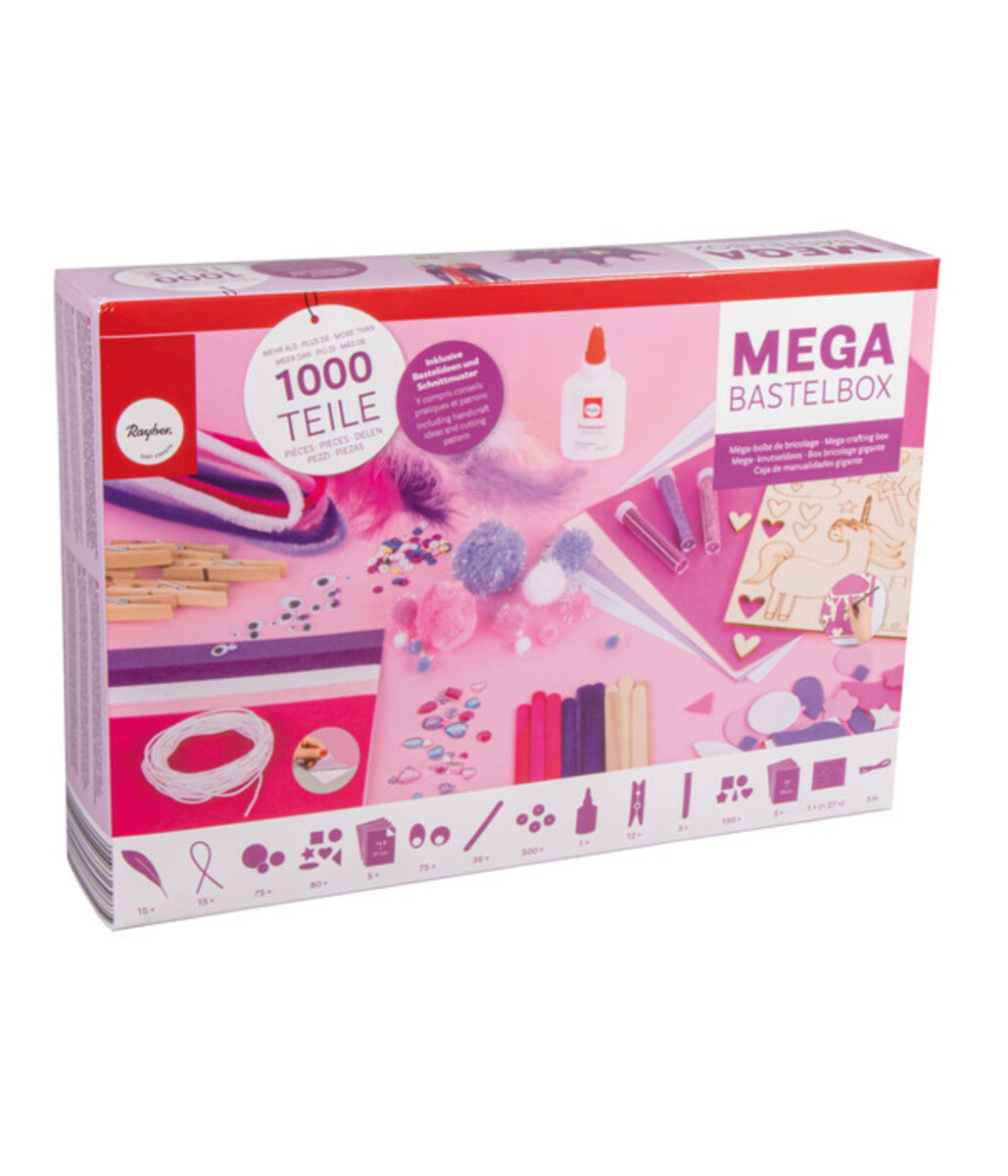 Bild 1 von Rayer Mega-Bastelbox Unicorn, 1000 Teile