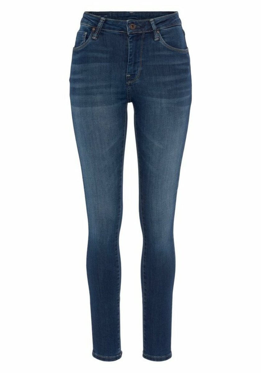 Bild 1 von Pepe Jeans Röhrenjeans REGENT in Skinny Passform mit hohem Bund aus seidig bequemem Stretch Denim, Blau