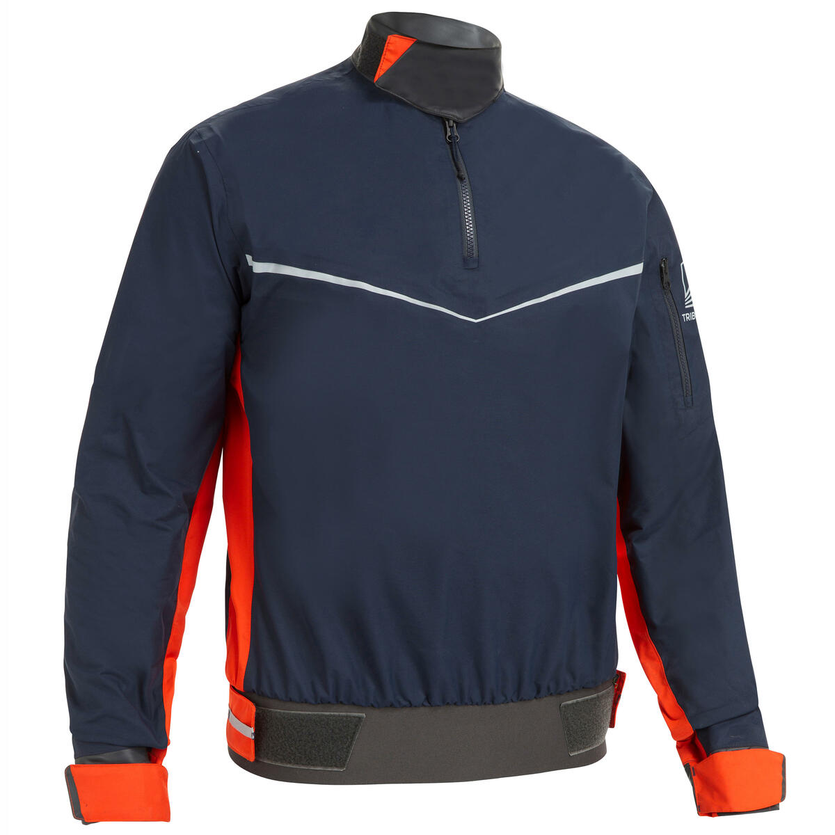 Bild 1 von Schlupfjacke Regenjacke Segeln Jolle Herren wasserdicht - 500 dunkelblau/orange Blau|rot