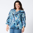 Bild 1 von Damen-Bluse mit Trend-Muster, große Größen