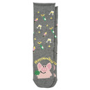 Bild 1 von 1 Paar Damen Socken mit Silvester-Motiv GRAU