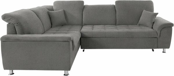 Bild 1 von DOMO collection Ecksofa Franzi, wahlweise mit Kopfteilverstellung (dann Breite: 275 cm), Braun