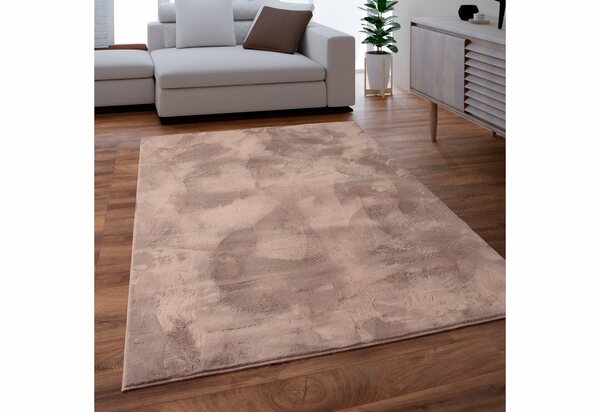 Bild 1 von Fellteppich Kunstfell Soft 380, Paco Home, rechteckig, Höhe: 19 mm, Langflor, Kuschelteppich - besonders weich, Uni-Farben, Beige