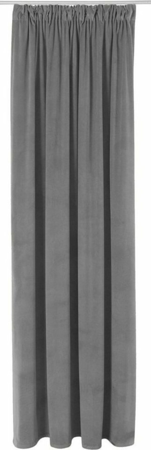 Bild 1 von Vorhang Samt Ladina, LeGer Home by Lena Gercke, Multifunktionsband (1 St), blickdicht, Polyester, blickdicht, gewebt, verschiedene Größen, Grau