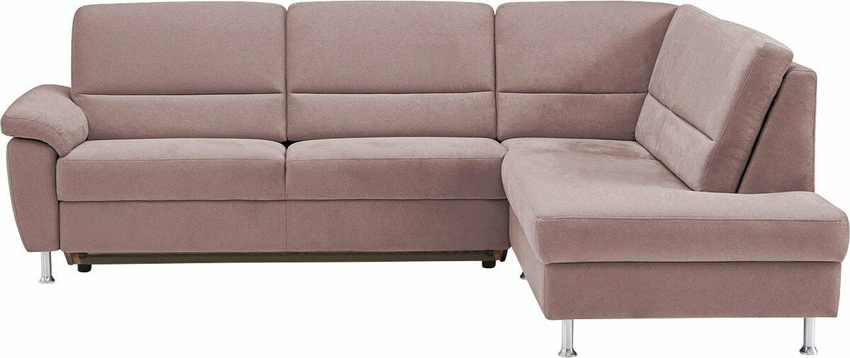 Bild 1 von CALIZZA INTERIORS Ecksofa Onyx, Ottomane links oder rechts, wahlweise mit Bettfunktion, Breite 257 cm, Rosa