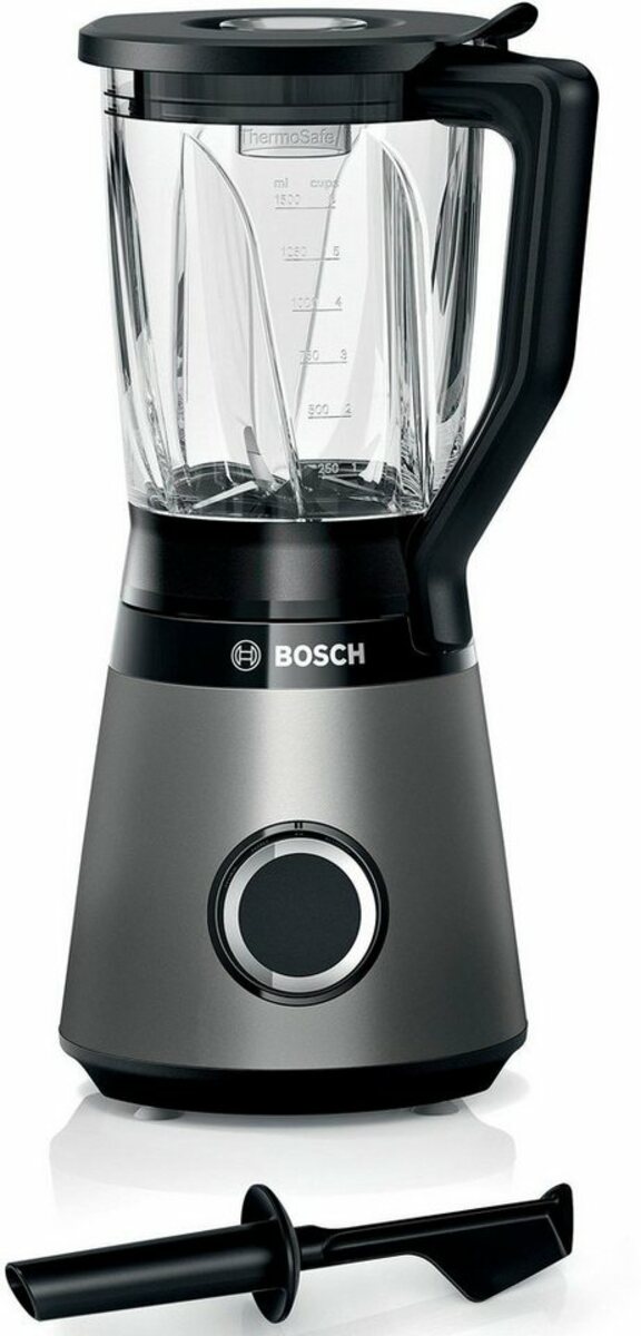 Bild 1 von BOSCH Standmixer MMB6172S VitaPower Serie 4, 1200 W, 30.000 U/Min, ThermoSafe Glasbehälter (1,5 L), inkl. Stopfer, Silberfarben