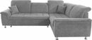 Bild 1 von DOMO collection Ecksofa Franzi, wahlweise mit Kopfteilverstellung (dann Breite: 275 cm), Grau