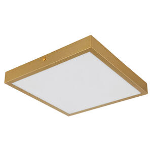 Globo Led-Deckenleuchte, Opal, Messing, Metall, Kunststoff, quadratisch,quadratisch, F, 25x3 cm, Lampen & Leuchten, Led Beleuchtung, Led-deckenleuchten